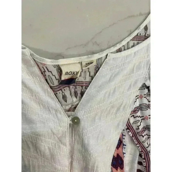 Roxy Uptown River 1/2 Sleeve Women’s Blouse Size Small - Picture 5 of 6